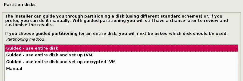 Select Kali Linux Installation Type
