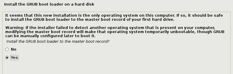 Install GRUB Boot Loader