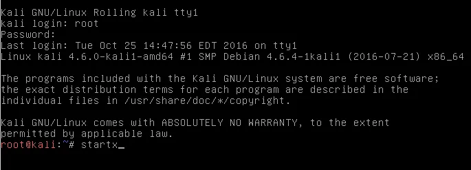 Start Enlightenment Desktop in Kali Linux