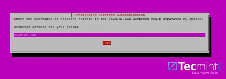 Set Hostname Kerberos Server