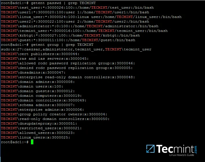 Get Samba4 AD Details