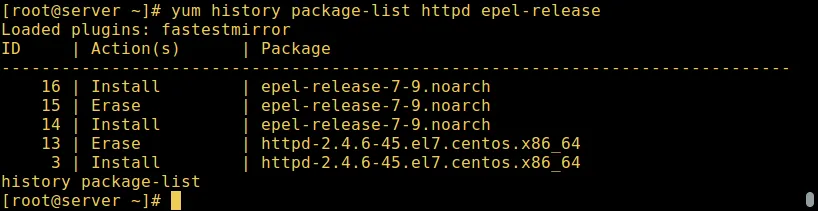 Yum - 查找多个软件包的信息