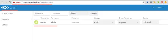 Nextcloud 用户设置