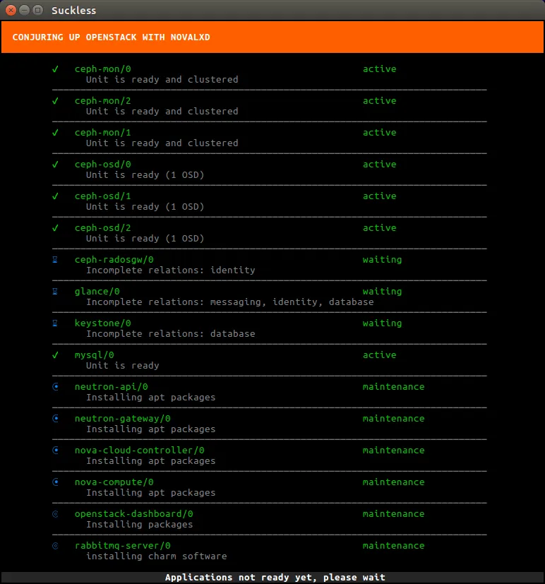 Conjure-Up deploying OpenStack