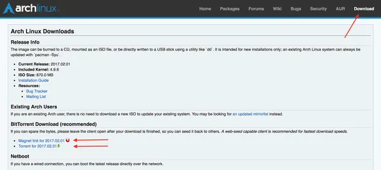 Download Arch Linux