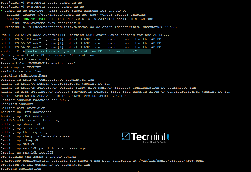 Join Domain to Samba4 AD DC