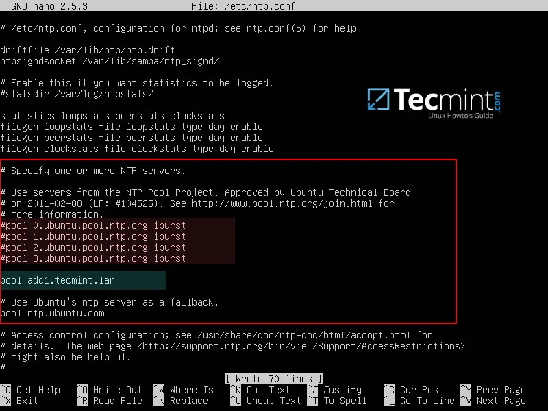 Configure NTP for Samba4