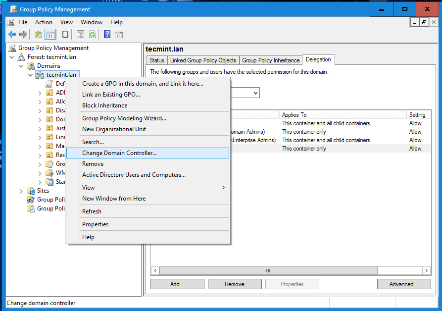 Change Samba4 Domain Controller