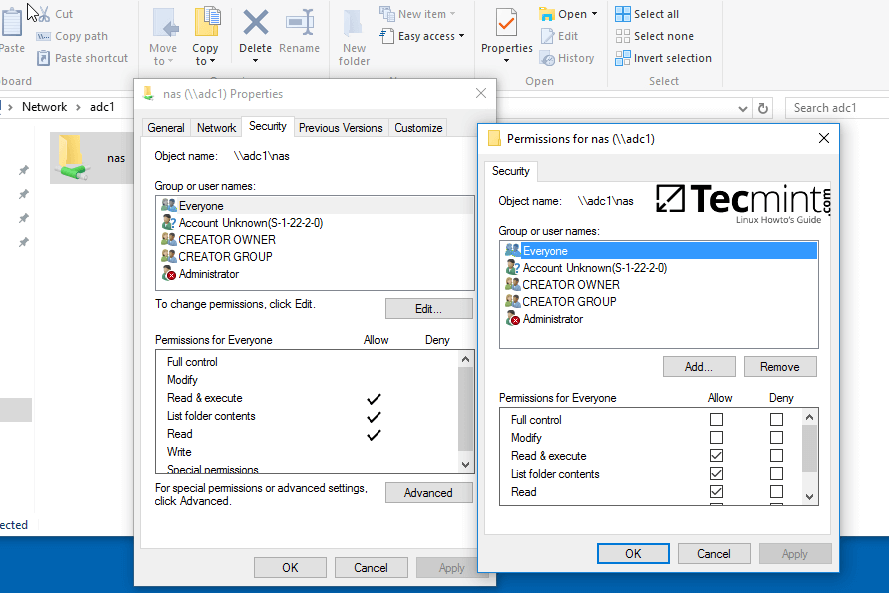 Configure Samba Share Directory Permissions