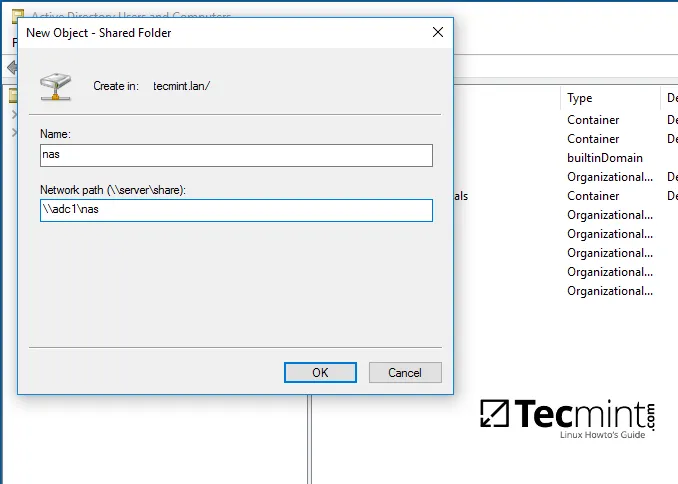 Set Samba Shared Folder Name Location