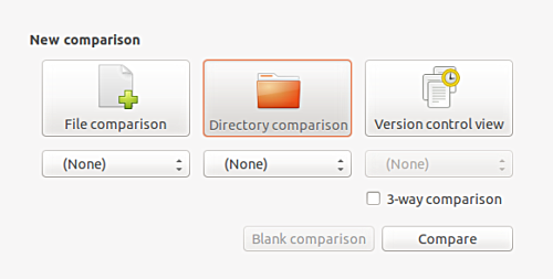 Compare directories using Meld