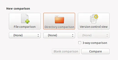 Compare directories using Meld