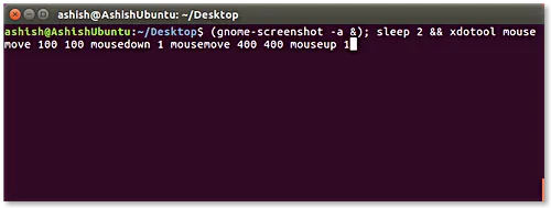 screenshot of the above command