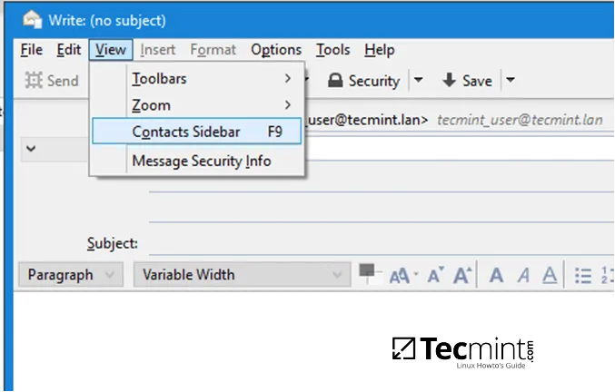Search Mail Contacts in Thunderbird
