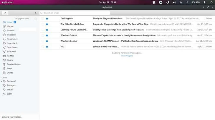 Nylas mail an awesome email client for linux