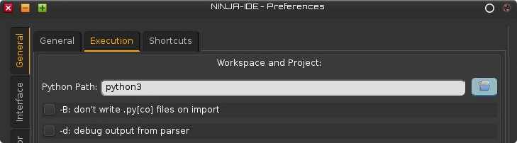 Python3 in Ninja-IDE