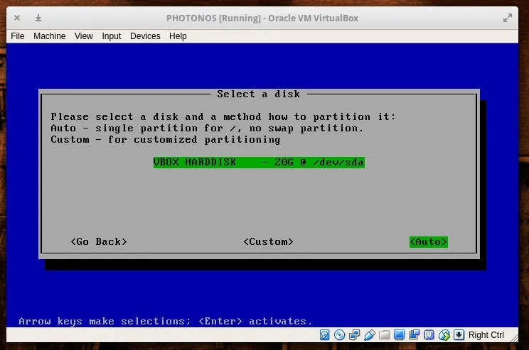 installation type Photon