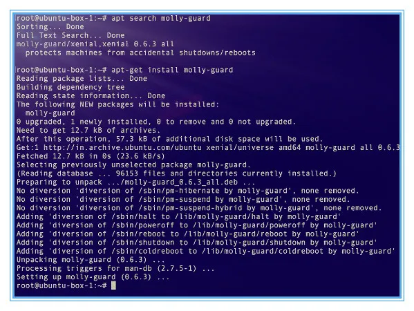 Fig.01： Installing molly guard on Linux