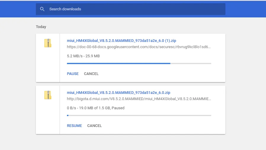 如何从浏览器上下载 MIUI 更新