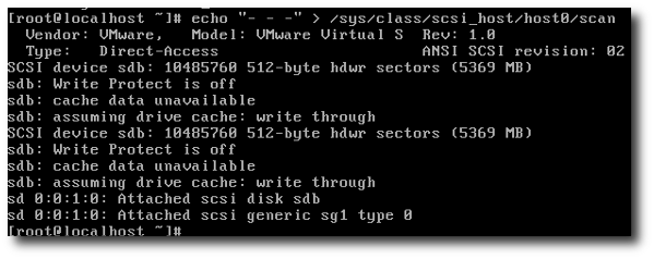 Linux Vmware Rescan New Scsi Disk Without Reboot