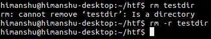 How to remove directories using rm command