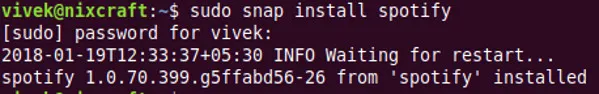 How to install Spotify application on Linux using snap command