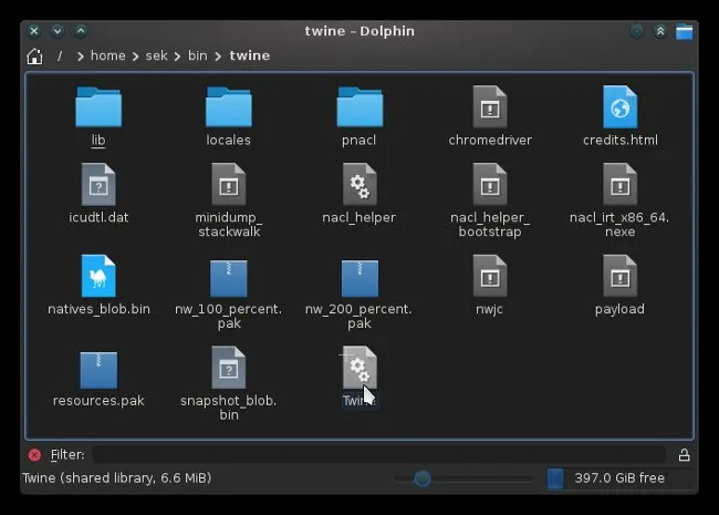 Twine downloaded for Linux Twine downloaded for Linux