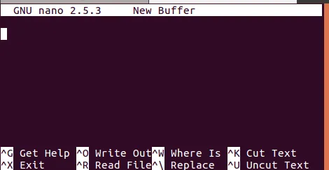 Nano 命令行编辑器