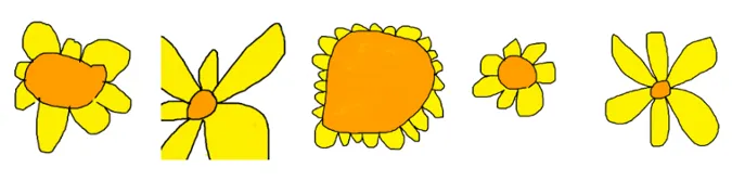 Results: flowers colored by model trained on flowers Results: flowers colored by model trained on flowers