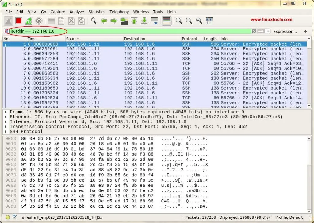 Filter-in-wireshark-Ubuntu