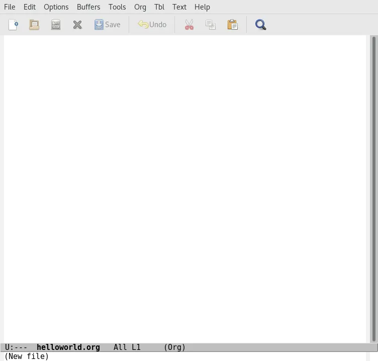 Emacs startup screen