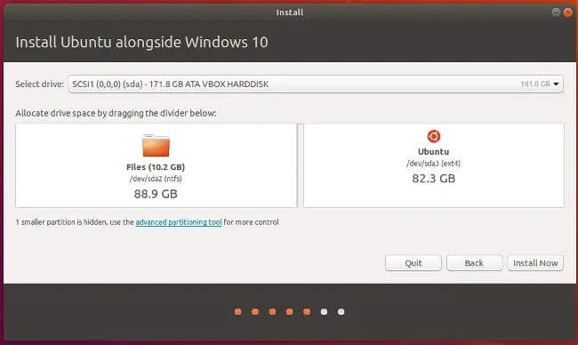 Allocate drive space 分配驱动器空间