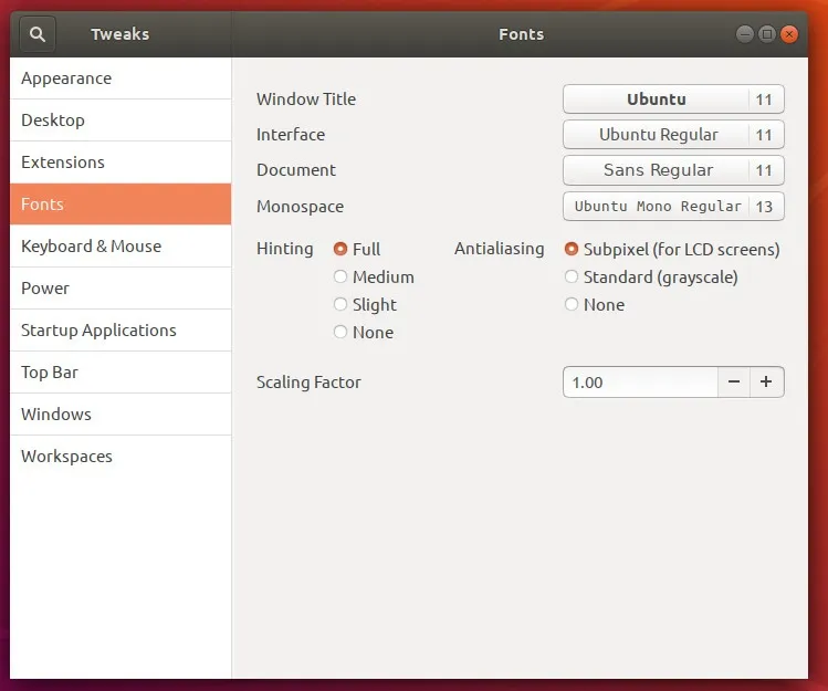 Tweaking fonts 调整字体