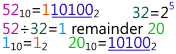 binary division example