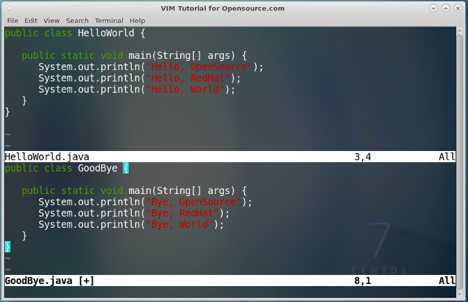 Modify GoodBye.java file in Split Mode