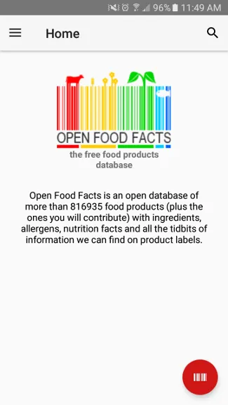 Open Food Facts app