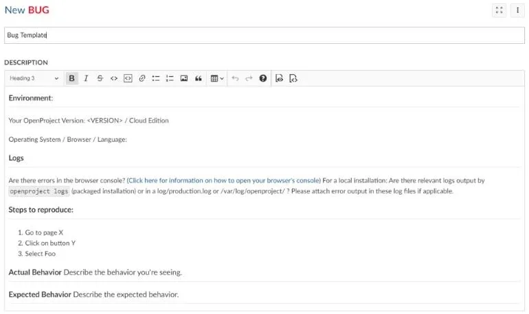 Work Package Template