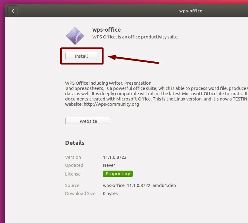 WPS Office Install Package