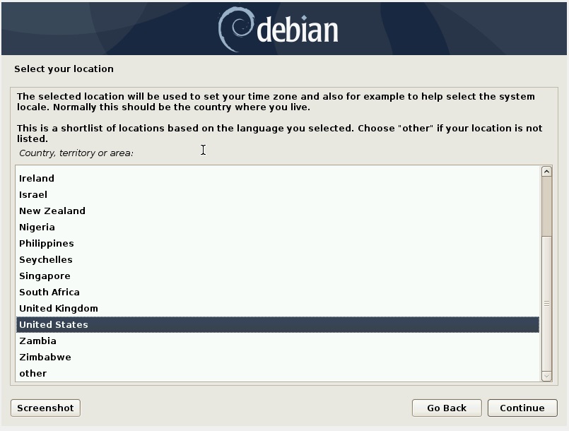 选择地区-Debain10