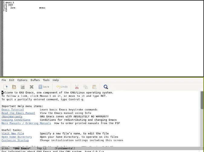 Emacs running in Herbstluftwm Emacs running in Herbstluftwm