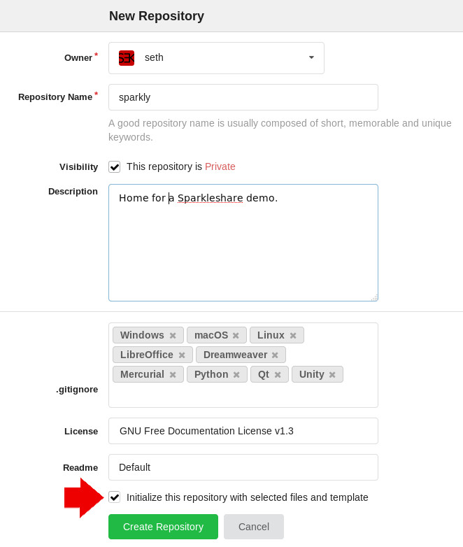 Creating a Git repository