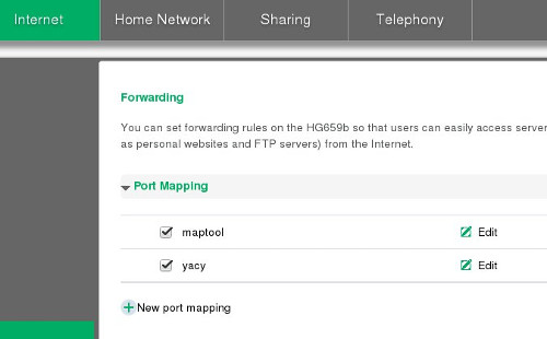 Adding YaCy to an ISP router