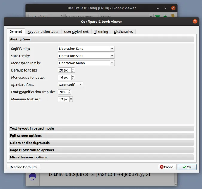电子书参数设置
