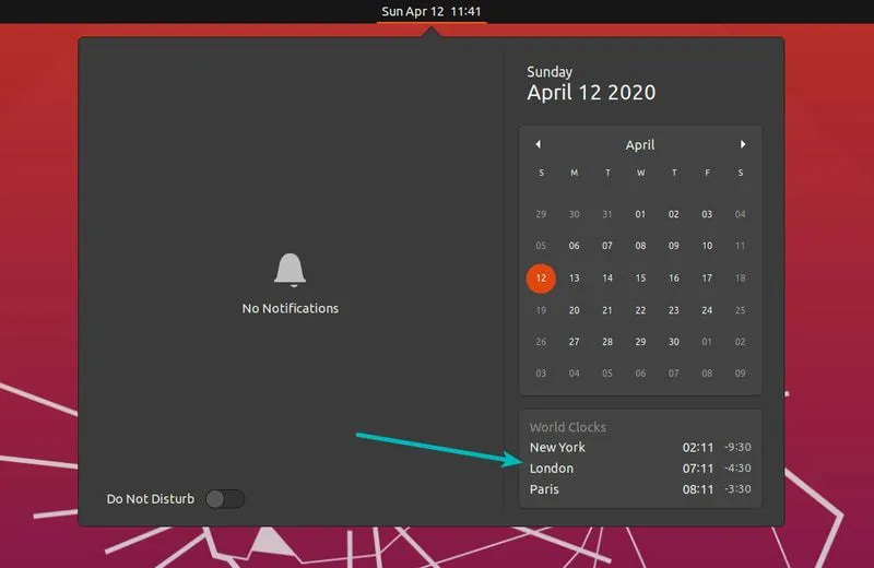 Multiple clocks for multiple time zones