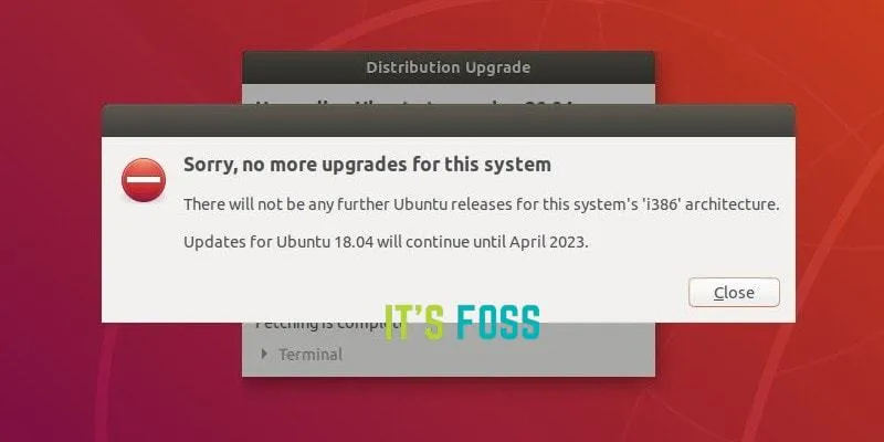 Error while upgrading 32-bit Ubuntu 18.04 to Ubuntu 20.04