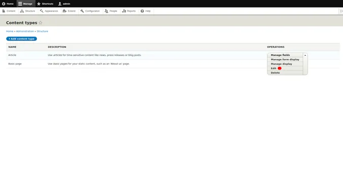 Drupal settings Drupal settings