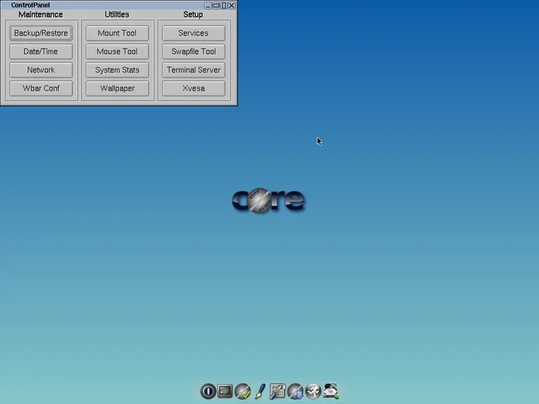 Tiny Core Linux — 11MB download
