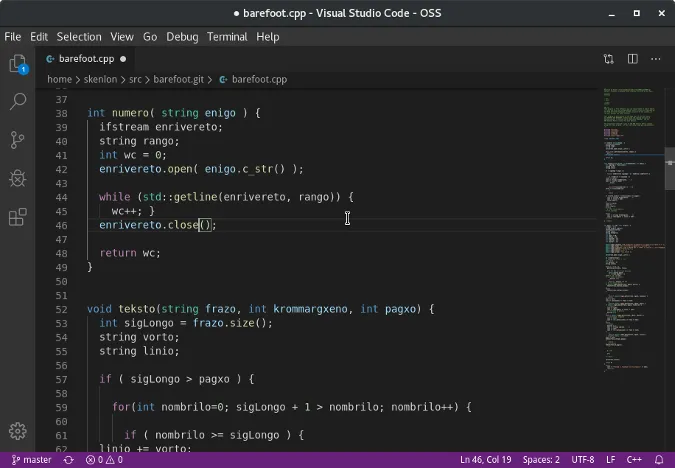 Code OSS screenshot Code OSS screenshot