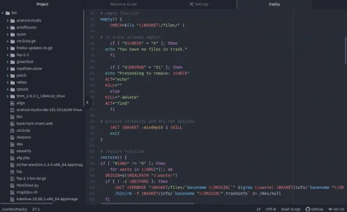 Atom screenshot Atom screenshot