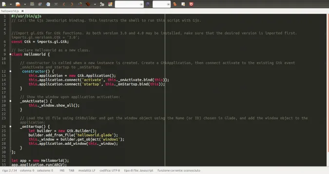 Geany screenshot Geany screenshot